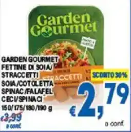 DEM Garden gourmet fettine di soia straccetti soia/cotoletta spinac/falafel ceci/spinaci offerta