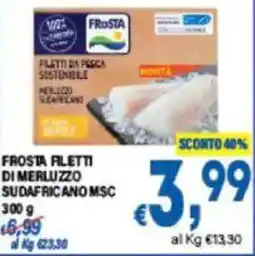 DEM Frosta filetti di merluzzo sudafricano MSC offerta