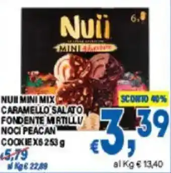 DEM Nui mini mix caramello salato fondente mirtilli noci peacan cookie offerta