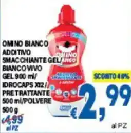 DEM Omino bianco additivo smacchiante gel/inco bianco vivo sconto 50% gel / idrocaps x12/ pretrattante/polvere offerta