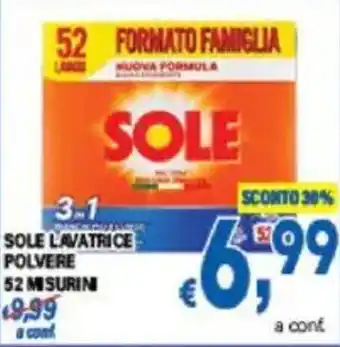 DEM Sole lavatrice polvere 52 misurini offerta