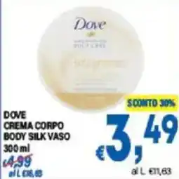 DEM Dove crema corpo body silk vaso offerta