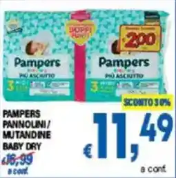 DEM Pampers pannolini/ mutandine baby dry offerta