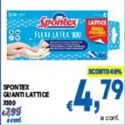 DEM Spontex guanti lattice x100 offerta