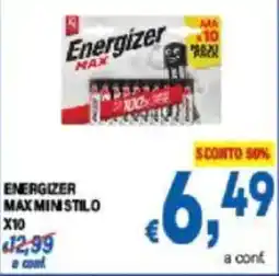 DEM Energizer max minstilo x10 offerta