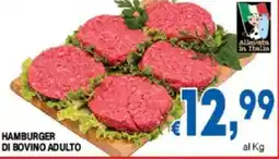 DEM Hamburger di bovino adulto offerta