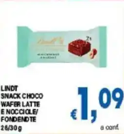 DEM Lindt snack choco wafer latte e nocciole fondendte offerta