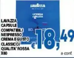 DEM Lavazza capsule compatibili bo. nespresso crema e gusto classico qualita' rossa offerta