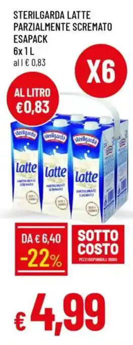 IperFamila Sterilgarda latte parzialmente scremato esapack offerta