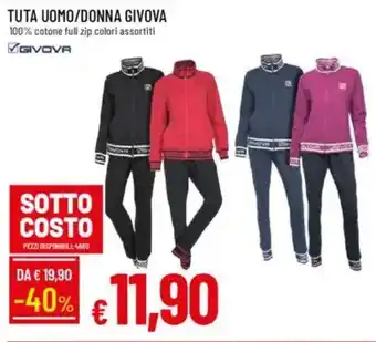 IperFamila Tuta uomo/donna GIVOVA offerta