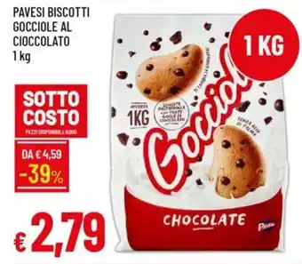 IperFamila Pavesi biscotti gocciole al cioccolato offerta