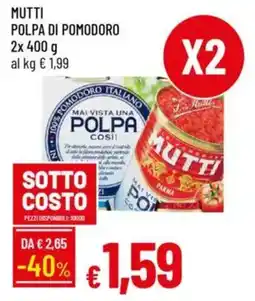 IperFamila Mutti polpa di pomodoro offerta