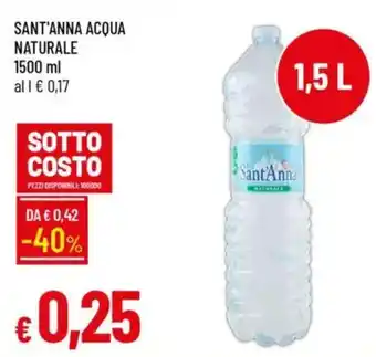 IperFamila Sant'anna acqua naturale offerta