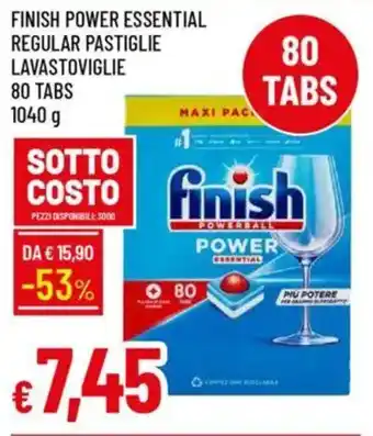 IperFamila Finish power essential regular pastiglie lavastoviglie 80 tabs offerta