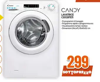 Ipercoop Candy lavatrice css128te11 offerta