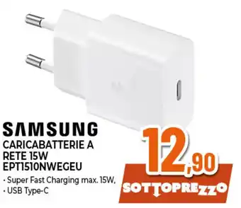 Ipercoop SAMSUNG CARICABATTERIE A RETE 15W EPT1510NWEGEU offerta