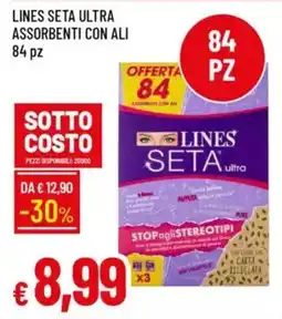 IperFamila Lines seta ultra assorbenti con ali offerta