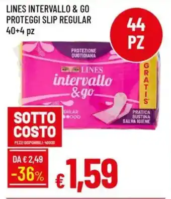 IperFamila Lines intervallo & go proteggi slip regular offerta