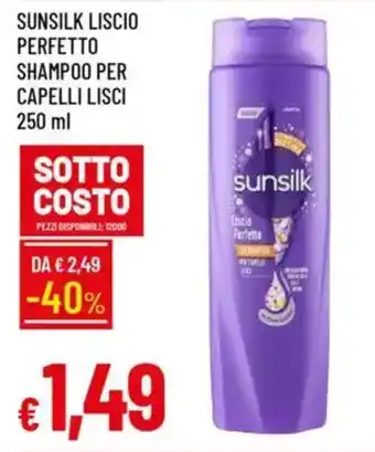 IperFamila Sunsilk liscio perfetto shampoo per capelli lisci offerta