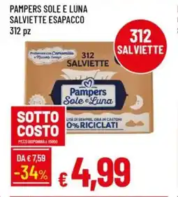 IperFamila Pampers sole e luna salviette esapacco offerta