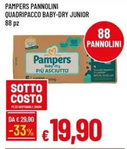 IperFamila Pampers pannolini quadripacco baby-dry junior offerta