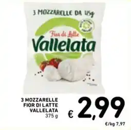 Spazio Conad 3 mozzarelle fior di latte VALLELATA offerta