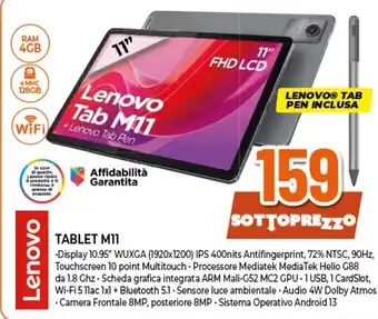 Ipercoop LENOVO Tablet m11 offerta