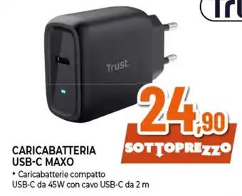 Ipercoop Caricabatteria usb-c maxo offerta