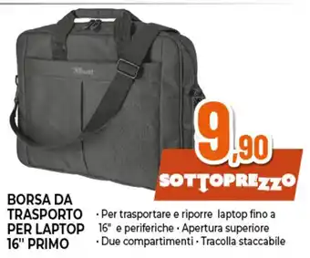 Ipercoop Borsa da trasporto per laptop 16" primo offerta