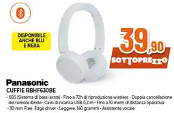 Ipercoop Panasonic cuffie rbhf630be offerta