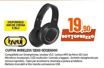 Ipercoop Cuffia wireless 12e60 od12e6000 offerta