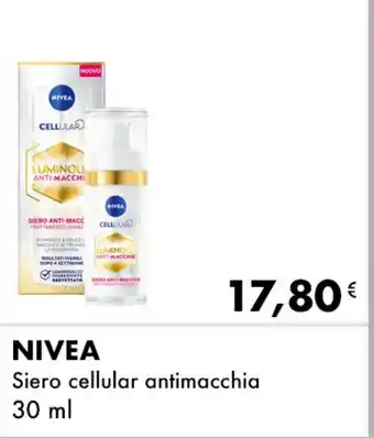 Iper Tosano NIVEA Siero cellular antimacchia offerta