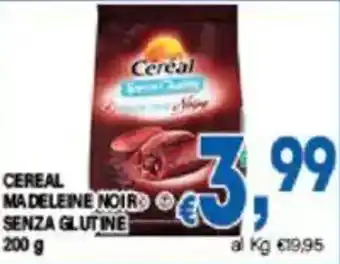 DEM Cereal madeleine noir senza glutine offerta