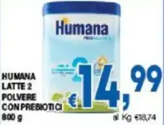 DEM Humana latte 2 polvere con prebiotici offerta