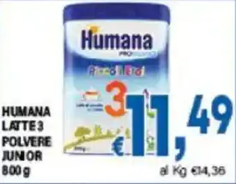 DEM Humana latte 3 polvere junior offerta