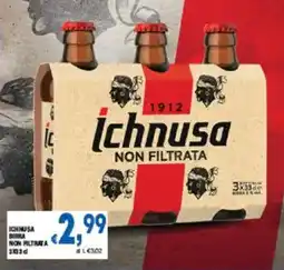 DEM Ichnusa birra non filtrata offerta