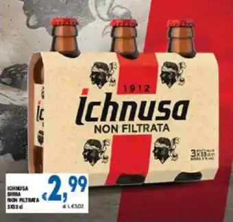 DEM Ichnusa birra non filtrata offerta