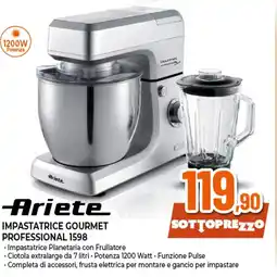 Ipercoop Ariete impastatrice gourmet professional 1598 offerta