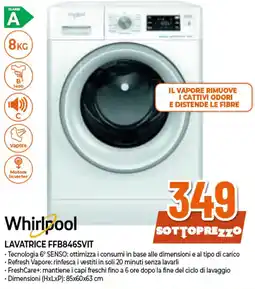 Ipercoop Whirlpool lavatrice ffb846svit offerta