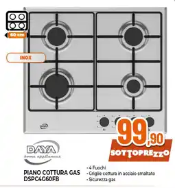 Ipercoop Piano cottura gas dspc4g60fb offerta