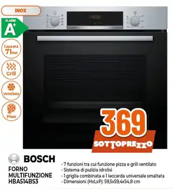 Ipercoop Bosch forno multifunzione hba514bs3 offerta