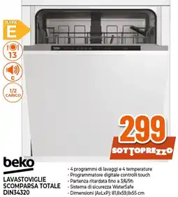 Ipercoop Beko lavastoviglie scomparsa totale din34320 offerta