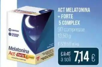 Coop Act melatonina + forte 5 complex offerta