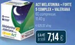 Coop Act melatonina + forte 5 complex + valeriana 60 compresse. offerta