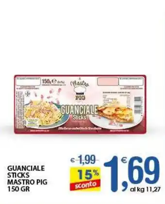 Qui Discount Guanciale sticks MASTRO PIG offerta