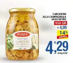 Qui Discount Carciofini alla campagnola vaso vetro offerta