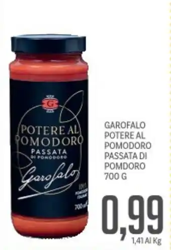 Supermercati Piccolo Garofalo potere al pomodoro passata di pomdoro offerta