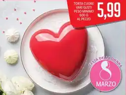 Supermercati Piccolo Torta cuore vari gusti peso minimo offerta