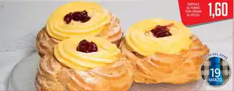 Supermercati Piccolo Zeppole al forno con crema offerta