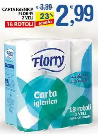 Qui Discount Carta igienica florry 2 veli offerta